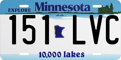 MN license plate 151LVC