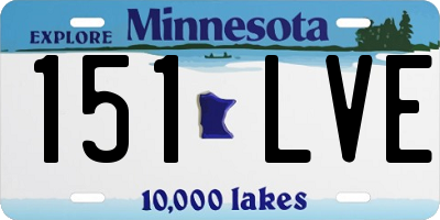 MN license plate 151LVE