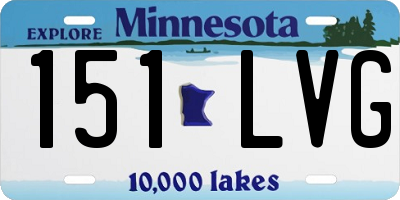 MN license plate 151LVG