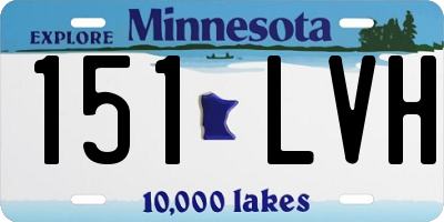 MN license plate 151LVH