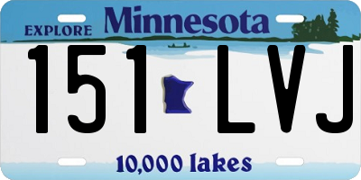 MN license plate 151LVJ