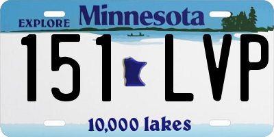 MN license plate 151LVP