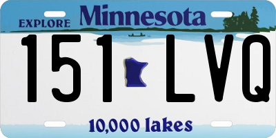 MN license plate 151LVQ
