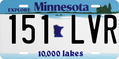 MN license plate 151LVR