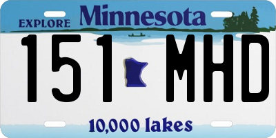 MN license plate 151MHD