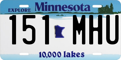MN license plate 151MHU