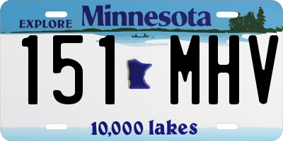 MN license plate 151MHV