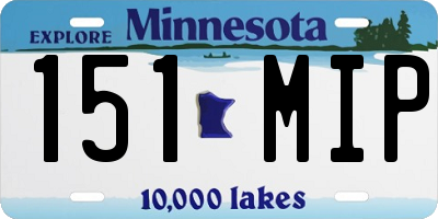 MN license plate 151MIP