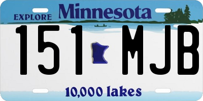 MN license plate 151MJB