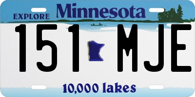 MN license plate 151MJE