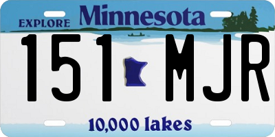 MN license plate 151MJR