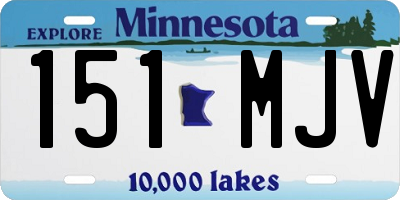 MN license plate 151MJV