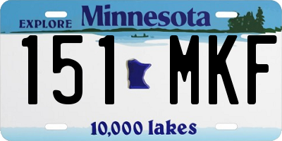 MN license plate 151MKF
