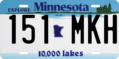 MN license plate 151MKH