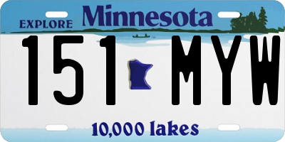 MN license plate 151MYW