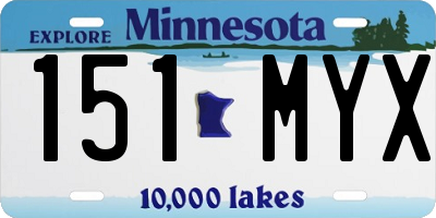 MN license plate 151MYX