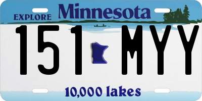 MN license plate 151MYY