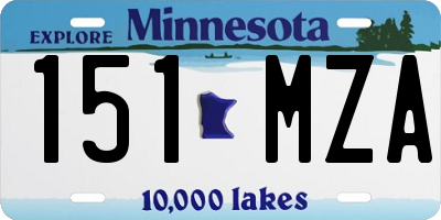MN license plate 151MZA
