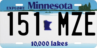 MN license plate 151MZE