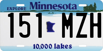 MN license plate 151MZH