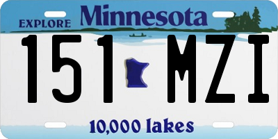 MN license plate 151MZI