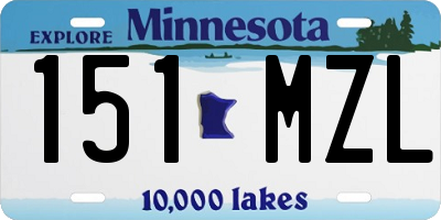 MN license plate 151MZL