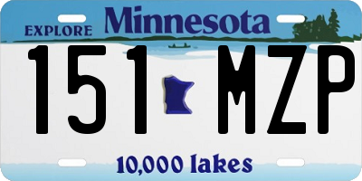 MN license plate 151MZP