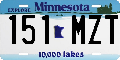 MN license plate 151MZT