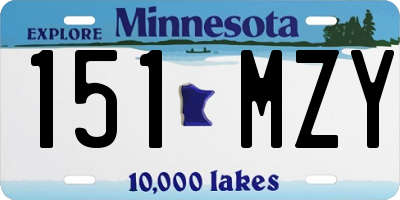 MN license plate 151MZY