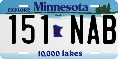 MN license plate 151NAB