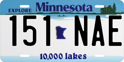 MN license plate 151NAE