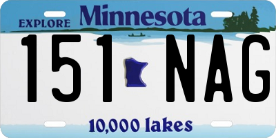 MN license plate 151NAG