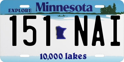 MN license plate 151NAI
