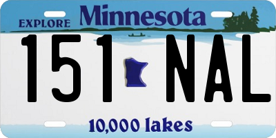 MN license plate 151NAL