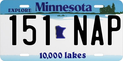 MN license plate 151NAP