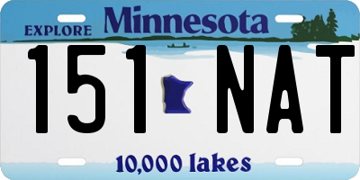 MN license plate 151NAT