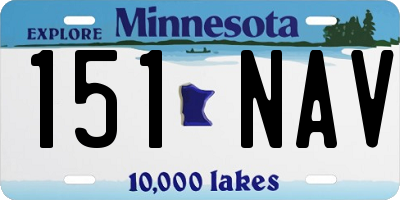 MN license plate 151NAV