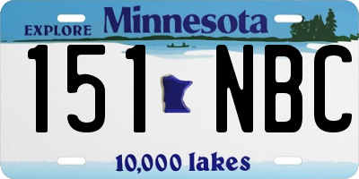 MN license plate 151NBC