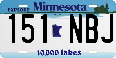 MN license plate 151NBJ