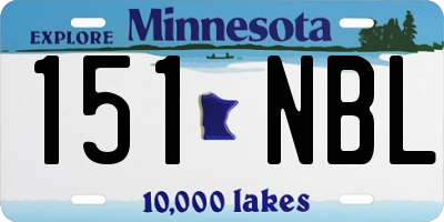 MN license plate 151NBL