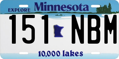 MN license plate 151NBM