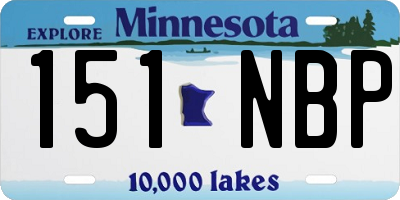 MN license plate 151NBP