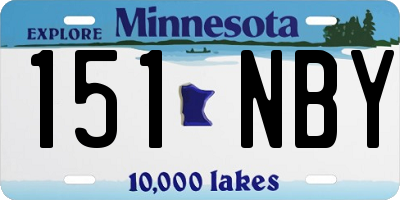 MN license plate 151NBY