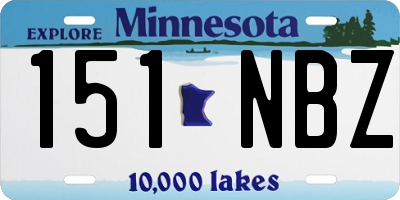 MN license plate 151NBZ
