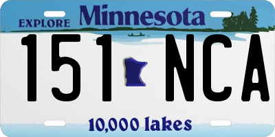 MN license plate 151NCA