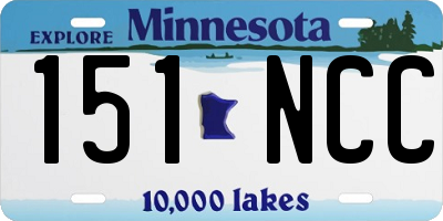 MN license plate 151NCC