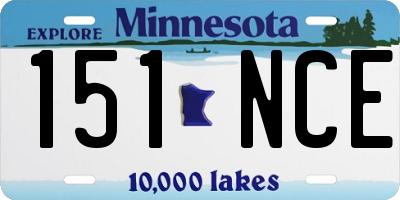 MN license plate 151NCE