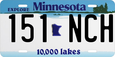 MN license plate 151NCH