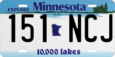MN license plate 151NCJ