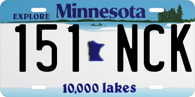 MN license plate 151NCK
